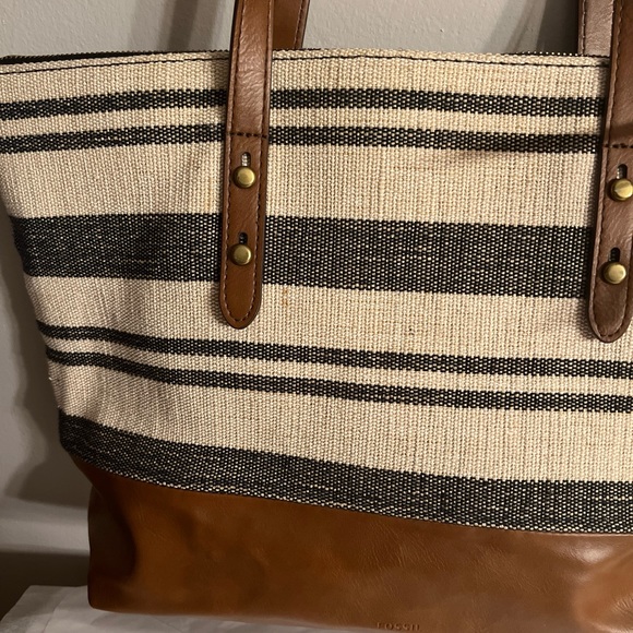 Fossil Ivory Tote Bag - Picture 2 of 11
